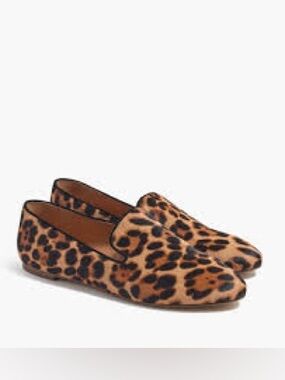 Leopard Print Women's Loafers - Brown/Black